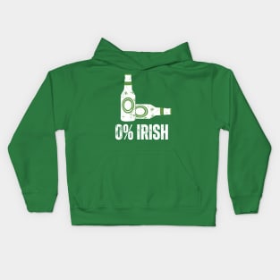 0% Irish St. Patrick's Graphic, funny Irish Kids Hoodie